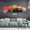 5 шт. деревенский гоночный автомобиль F1, дома, картины для спортивных автомобилей, настенный домашний декор, современный 5 шт., художественный постер, HD печать, 5 панелей, холст