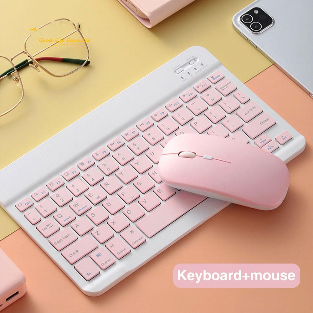 Беспроводная Bluetooth-клавиатура и мышь, русский, французский, португальский, испанский, корейский язык для Android iOS, Windows Phone, планшета, iPad