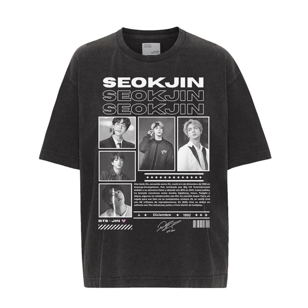 SEOKJIN JIN Bts Футболка Женская Мужская Подарки для Фанатов Хлопок Оверсайз Y2k Короткий Рукав Корейская Kpop Уличная Одежда Харадзюку Женская Одежда