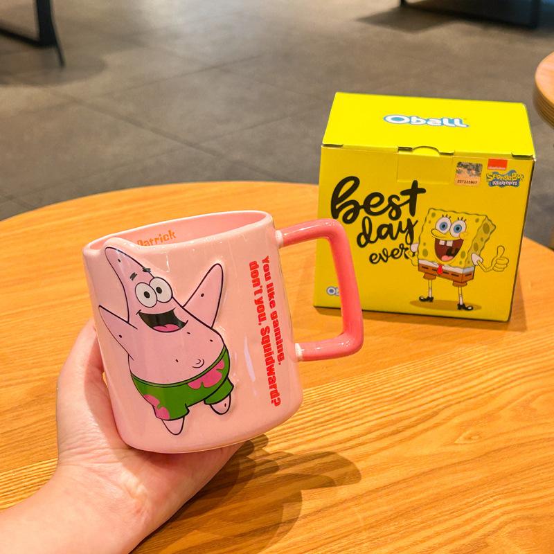 Милая керамическая кружка Губка Боб Патрик Стар Детский подарок на день рождения для девушки Домашняя чашка для молока для девочек