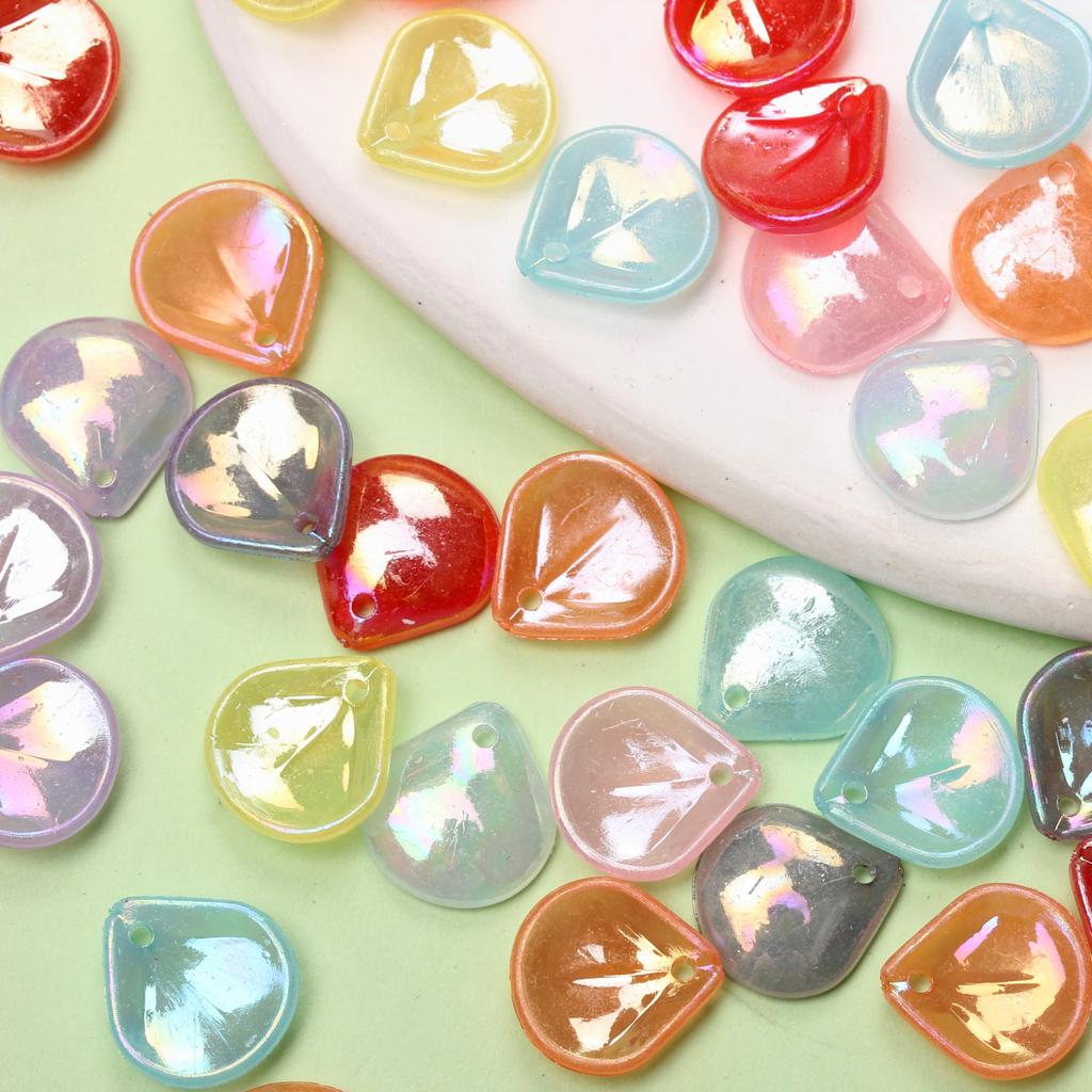 13,5*14,8 мм 20 шт. Акриловые AB цвета лепестки цветов бусины кулон DIY шпилька серьги браслет аксессуары для изготовления ювелирных изделий