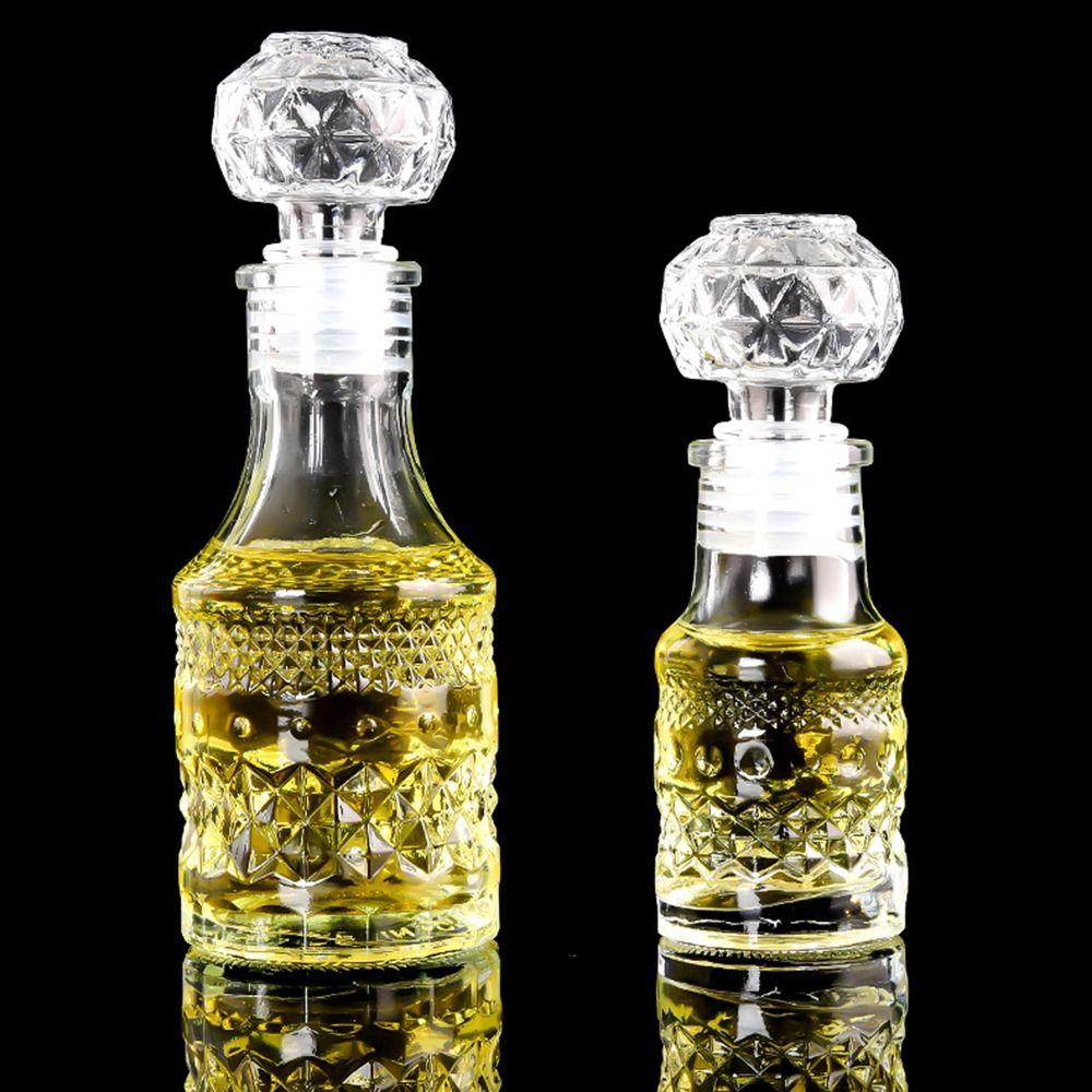 1Pcs Spirit Alcohol Liquor Wine Bottle Transparent Glass Bottle Mini Whiskey Decanter