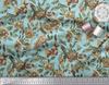 Soimoi Ткань из хлопчатобумажного батиста с рисунком в виде листьев и цветочного декора, метр 42 дюйма
