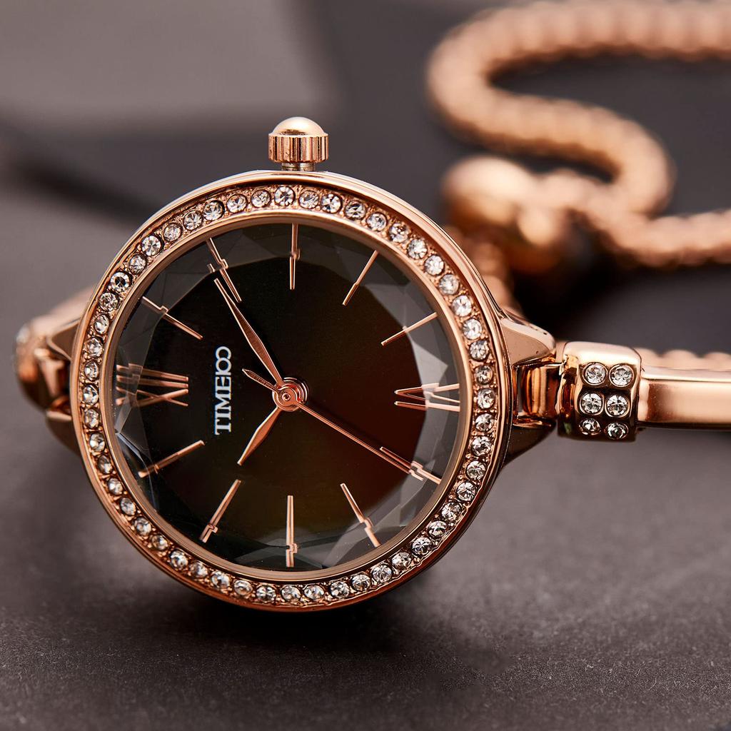 Time100 женские модные часы с браслетом из многогранного стекла, свободно регулируемый ремешок, японский кварцевый 30-метровый водонепроницаемый женский ремешок (зеленый)