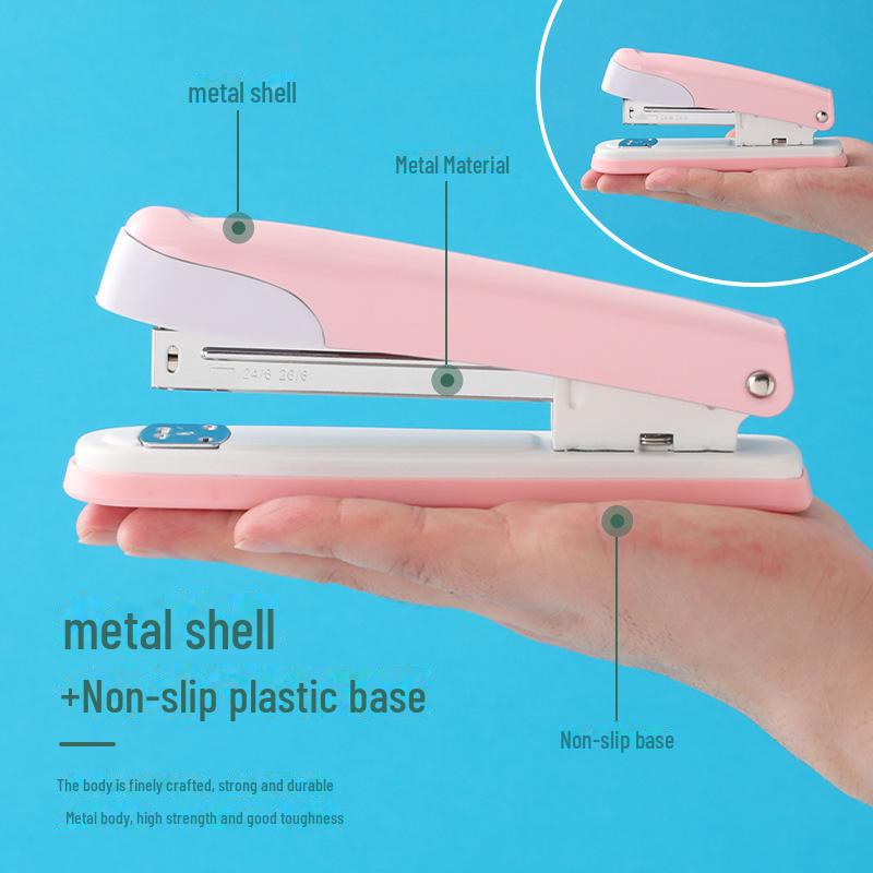 Красочный мини-средний степлер-макарон для студентов и офисов