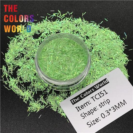 TCT-199 перламутровые переливающиеся цвета 0,3*3 мм мишурная полоска короткая планка для украшения ногтей гель для ногтей блестки для тела ручная работа