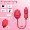 Thrusting Rose-Toy Dildo Vibrator for Women Clitoris Sucker Stimulator Tongue Licking Adults Goods Sucking Sex Toys Female