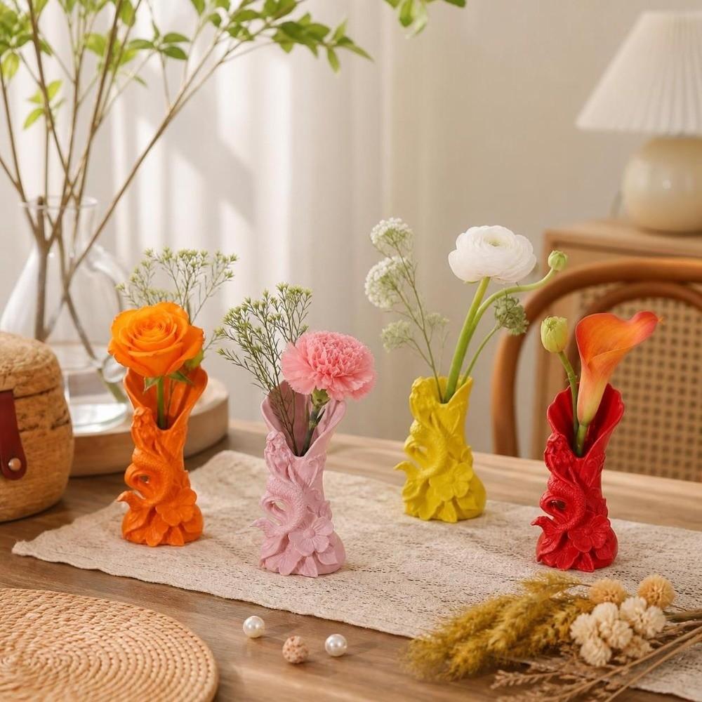Minimalist Mermaid Shell Vase 3D Printing Mermaid Sculpture Desktop Decorative Vase Gift