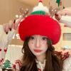 Christmas Cute Antlers Red Hat for Women Winter Warm Scarf Thickened Woolen Hat Cold Protection Ear Protection Knitted Hat