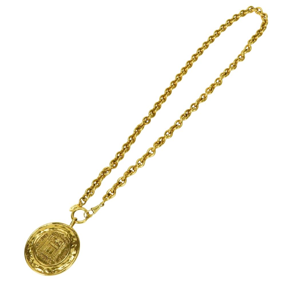 Used CHANEL Necklace Cambon line 31 RUE CAMBON metal 132g gold plating