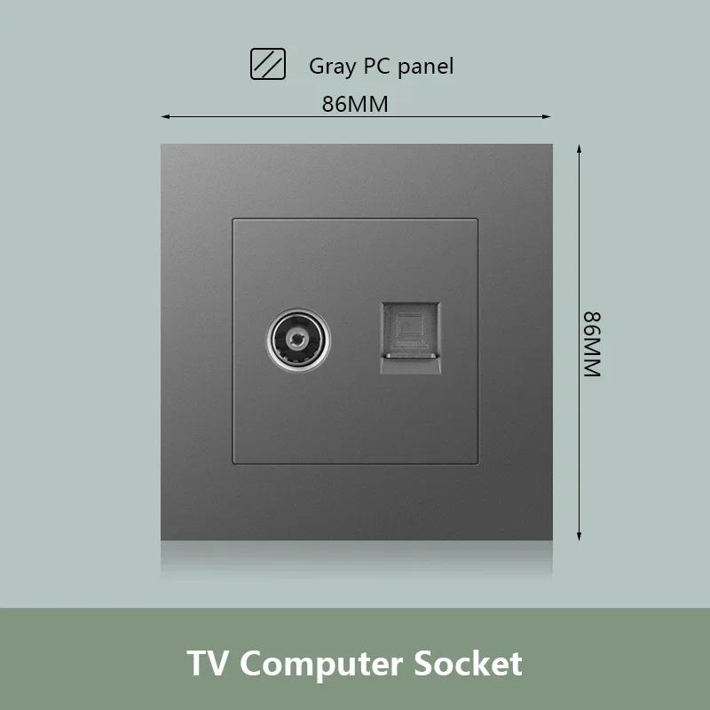 Универсальная двойная розетка с быстрой зарядкой Type-C мощностью 18 Вт, настенный электрический светильник с выключателем на 2 направления, Великобритания, 13 А, двойная розетка USB