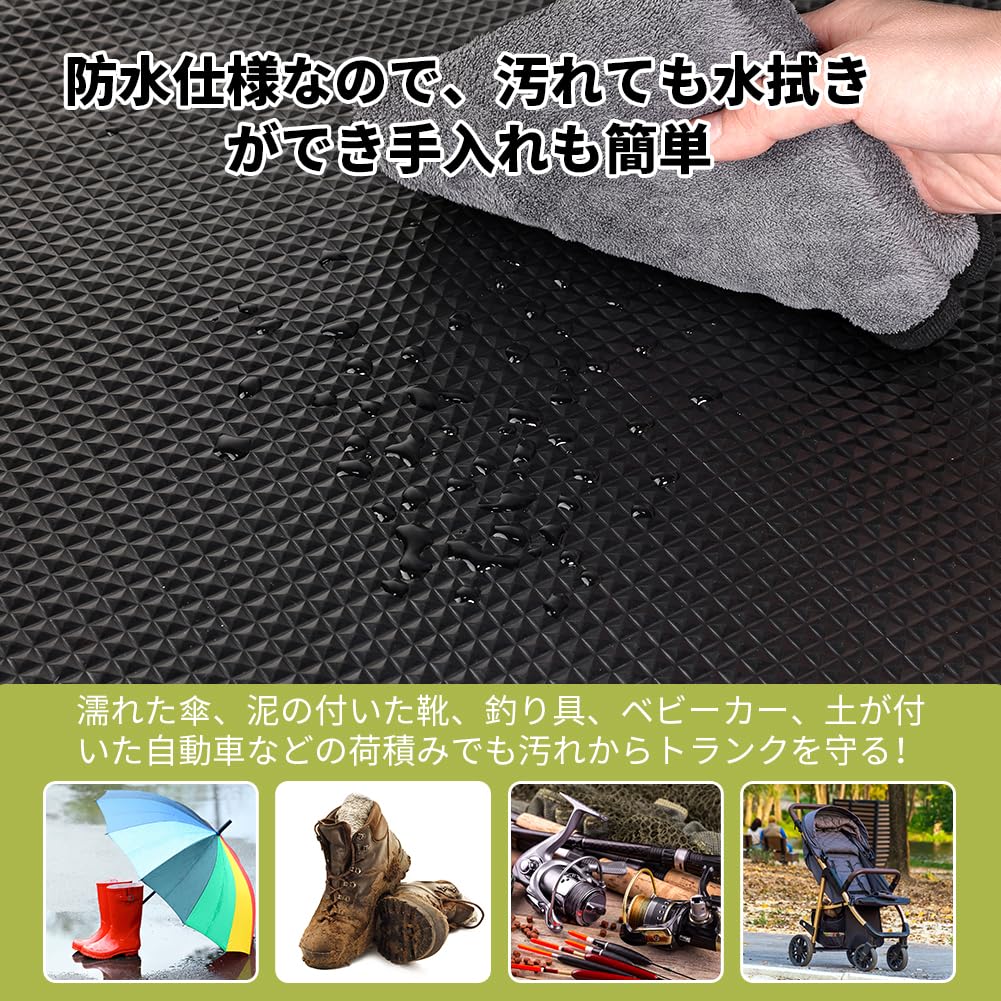 Коврик для багажа KYG для нового Jimny Sierra с обеих сторон: черный [JB64W]/Jimny [JB74W], нескользящий, с нескользящими сторонами, устойчивый к царапинам, водонепроницаемый, устойчивый к пятнам,