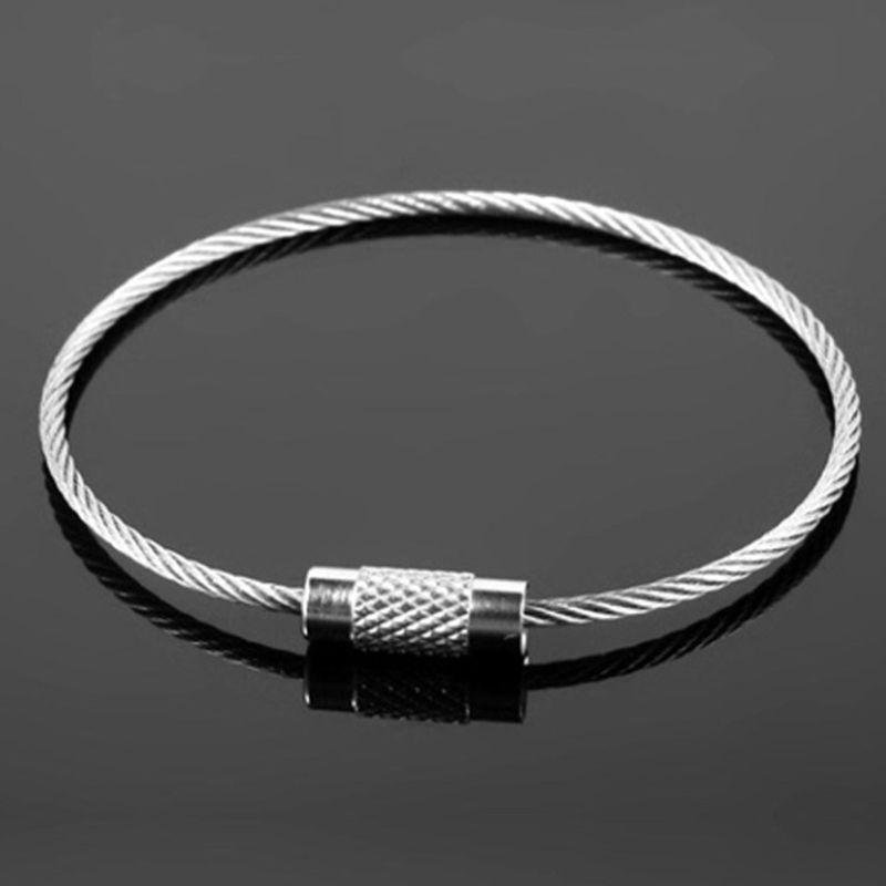 Проволочный брелок-кабель 5,91 дюйма из нержавеющей стали для петли брелка для наружного туризма, багажных бирок