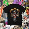 Guns N Roses GNR Группа Винтажная Мужская Футболка Унисекс Круглый Вырез 100% Хлопок Короткий Рукав Y2k Популярная Модная Оверсайз Футболка для фанатов