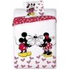 Duvet Cover Set - HOMEROKK - Mickey and Minnie - 140x200 Cm - Black - 100% Polyester