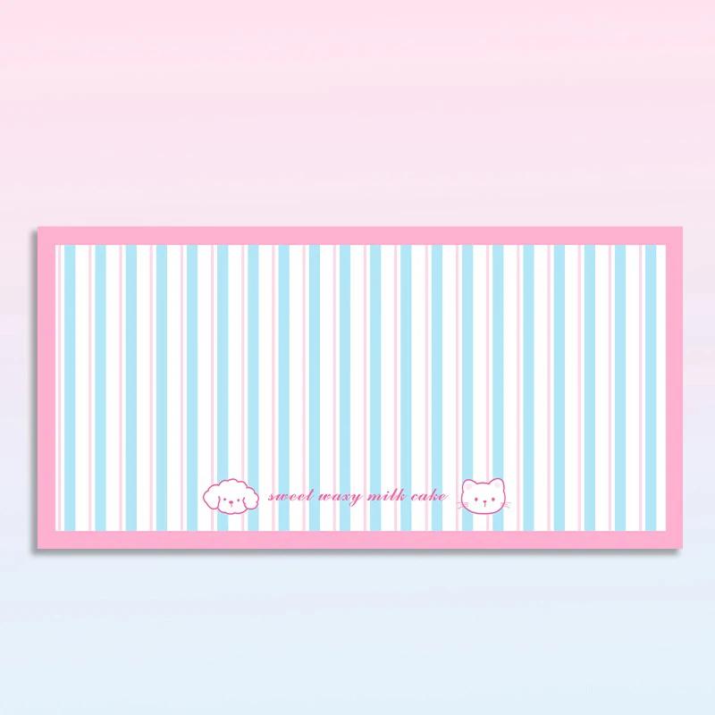 Водонепроницаемый коврик для питомцев, коврик для еды для кошек и собак, синий клетчатый, ПВХ кожа, нескользящие напольные коврики, милый коврик для украшения дома, для кухни