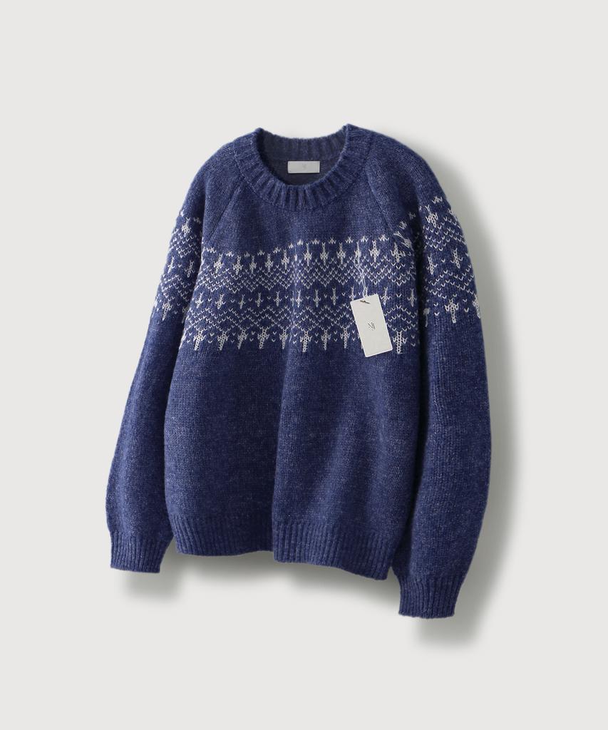 MOOD INSIDE Bern Nordic Round Knit_Navy
