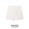 Fashion Style 2024 Autumn New Women's Clothing Stylish White Hollow-out Print High Waist Shorts 2731242
