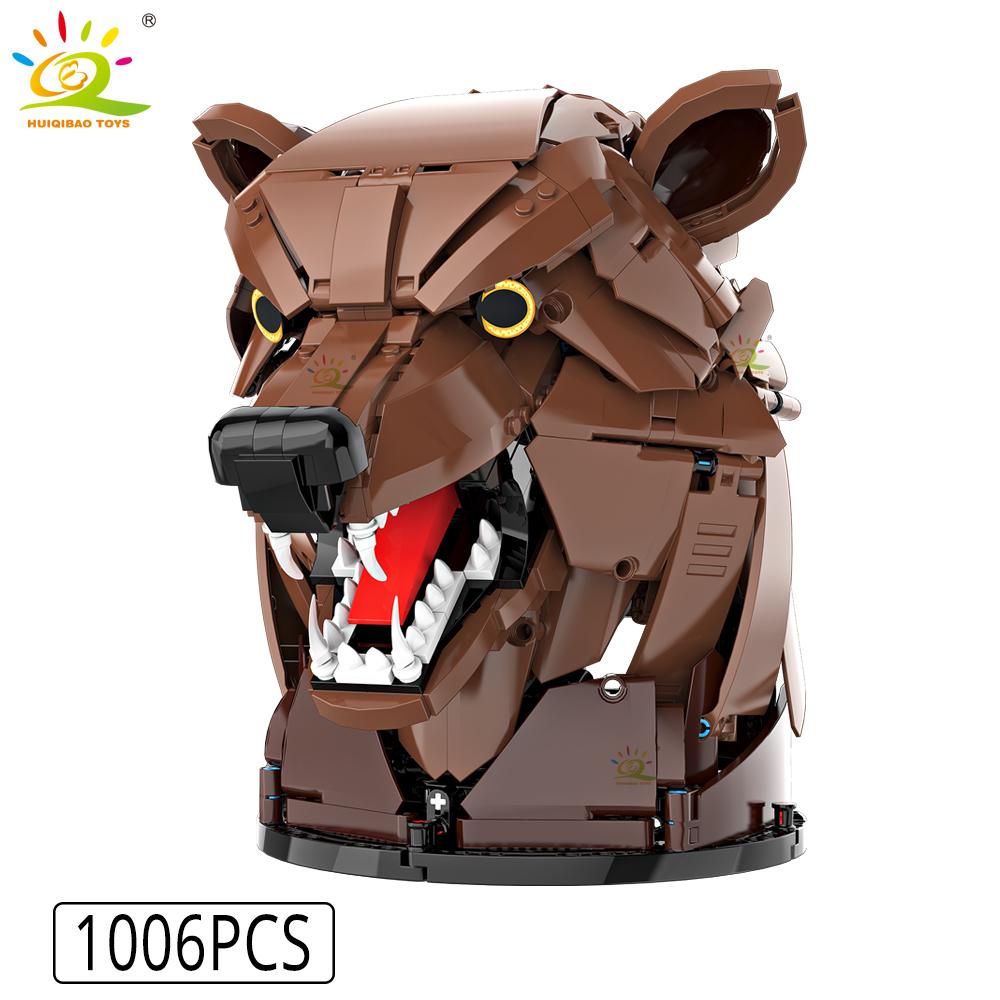 Нетоксичные Moc Креативные Волк Олень Орел Голова Модель Строительные Блоки Животное Подвеска Настенный Декор Настенная Скульптура Декор Дома Игрушка