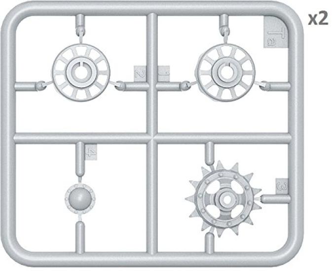 Miniart Wheel Set for Plastic Parts MA37056 1/35 T-54/T-55 (Early Model) Models,