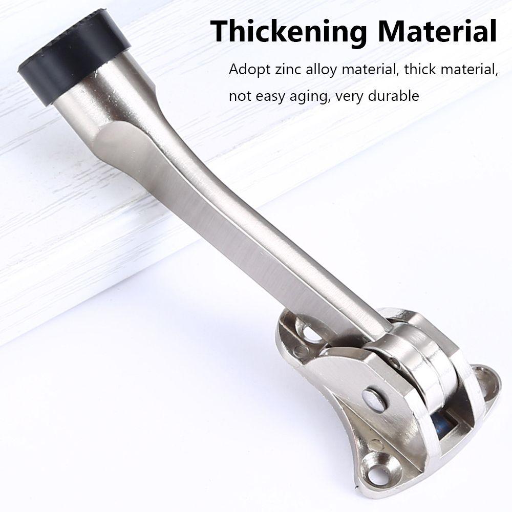 Home Zinc Alloy Door Mounted Rubber Buffer Doorstop Kick Down Door Stopper