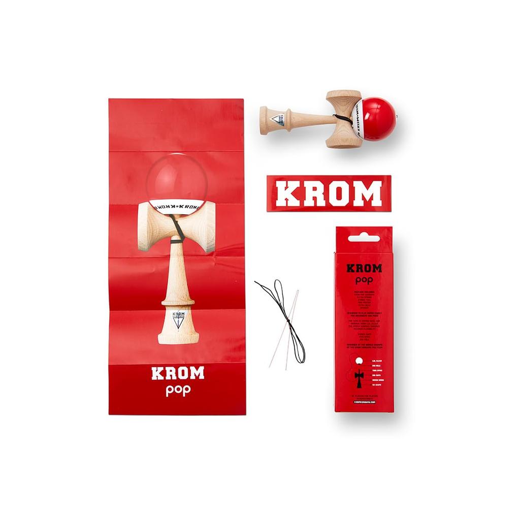 Kendama KROM POP Chrome Pop LOL Sticky Clear (Red)