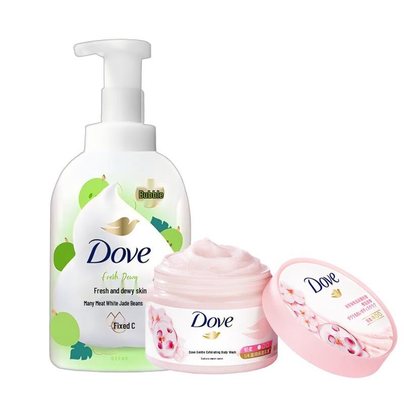 DOVE Набор «Пена для душа и скраб для тела»