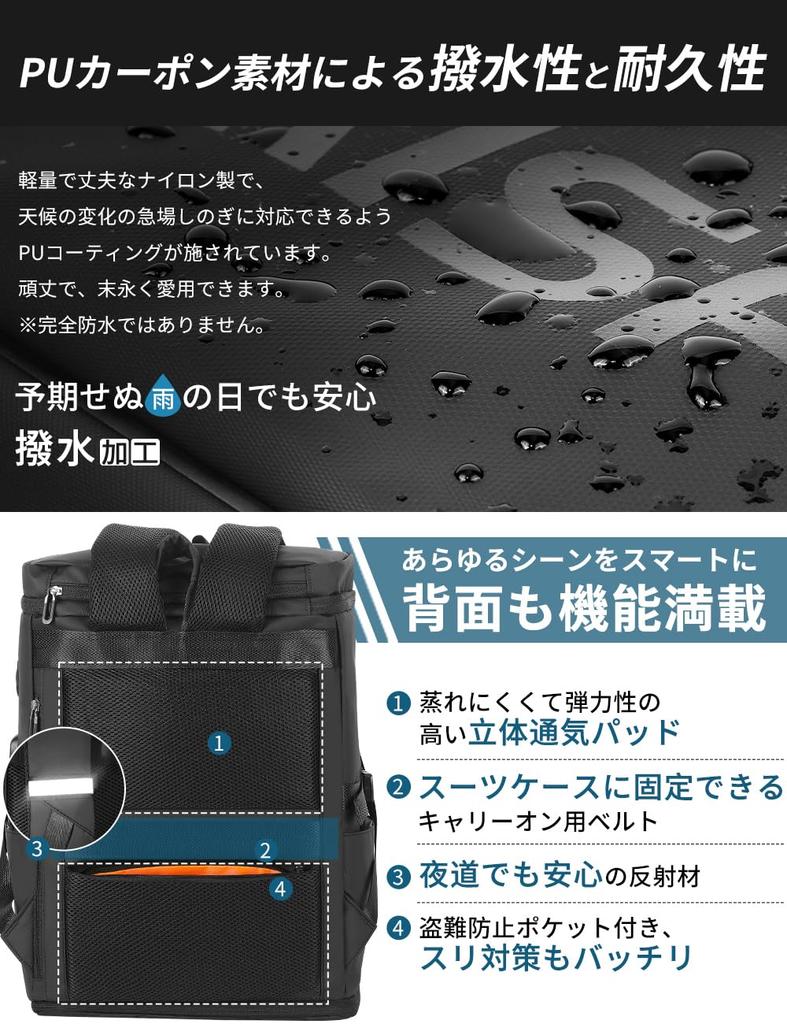 Рюкзак Business Square 17 PC Large с USB-зарядкой для колледжа [AISFA], мужской рюкзак, рюкзак, рюкзак, дюймовый, бизнес, 30 л, емкость,