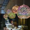Modern Mirror Glass Pendant Lights Colorful 3D Glass Lamp Kitchen Hanging Lamps Minimalist Bar Coffee Dining Room Lights Fixture