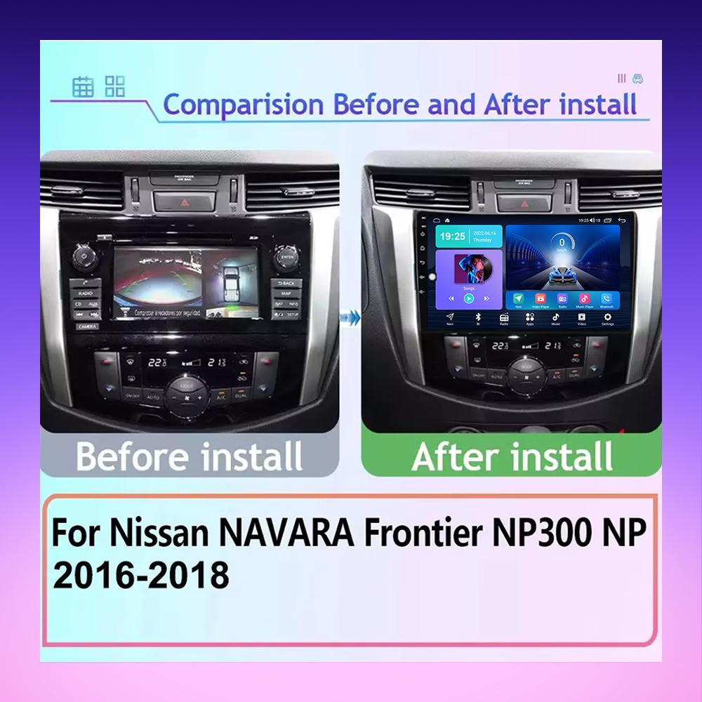 2 DIN Android Carplay Автомагнитола для Nissan NAVARA NP300 2016-2018 Мультимедийный проигрыватель Головное устройство Стерео GPS навигация BT WIFI 2+32GB