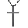 Крест ожерелье черная хирургическая нержавеющая сталь аллергия на металл пара аксессуар [Suplight] мужской женский