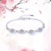 Vintage Plum Blossom Rhinestone Inlaid Women Bracelet Wrist Chain Jewelry Gift