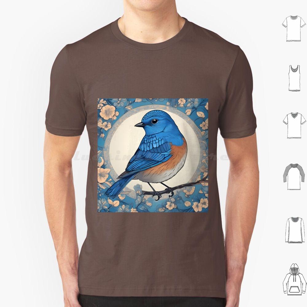 Bluebird Colour 03 T Shirt Big Size 100 Cotton Bluebird Bluebird Art Bluebird Watercolour Bluebird Design Bluebird Feathers