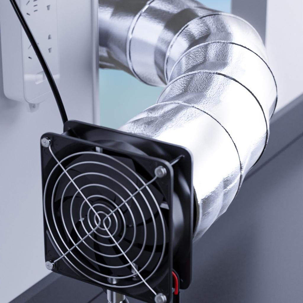 4,7-дюймовый линейный канальный вентилятор, 95 кубических футов в минуту, вытяжной вентилятор HVAC с низким уровнем шума для подвалов, ванных комнат и кухни