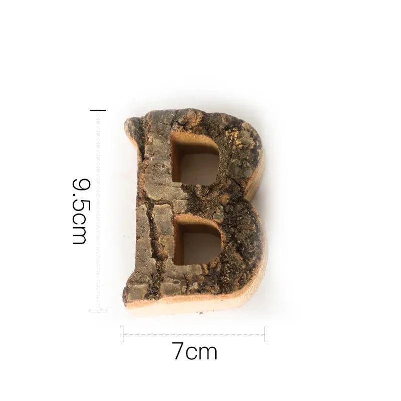 Вместе с Bark Массив дерева Ретро Деревянные Английские Буквы Алфавит Число для Кафетерия Бара Домашнее Украшение Винтажная Сделай Сам Буква