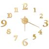 3D Wall Clock Modern Design Golden 100 cm XXL