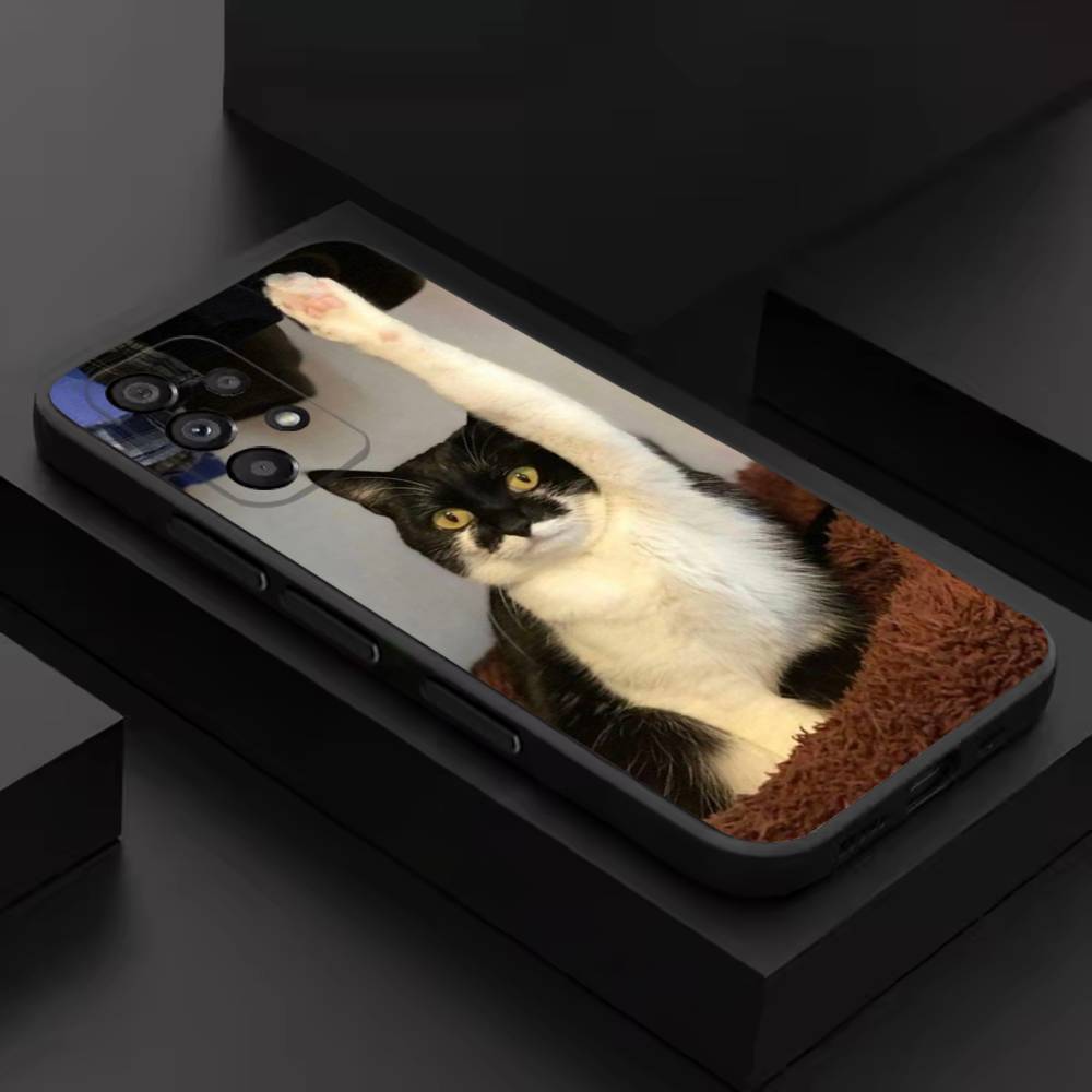 Смешные кошачьи мемы Милые Для Samsung S 26,25,24,23,22,30,21,10,9,Ultra,Plus,Lite,FE,4,5G Черный Мягкий Чехол Чехол для Телефона