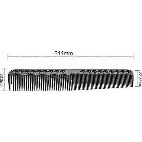 (ColorBlack)Professional Combs Aerospatial Aviation Aluminum Metal Cutting Comb Hairdressing Barbers Salon Comb
