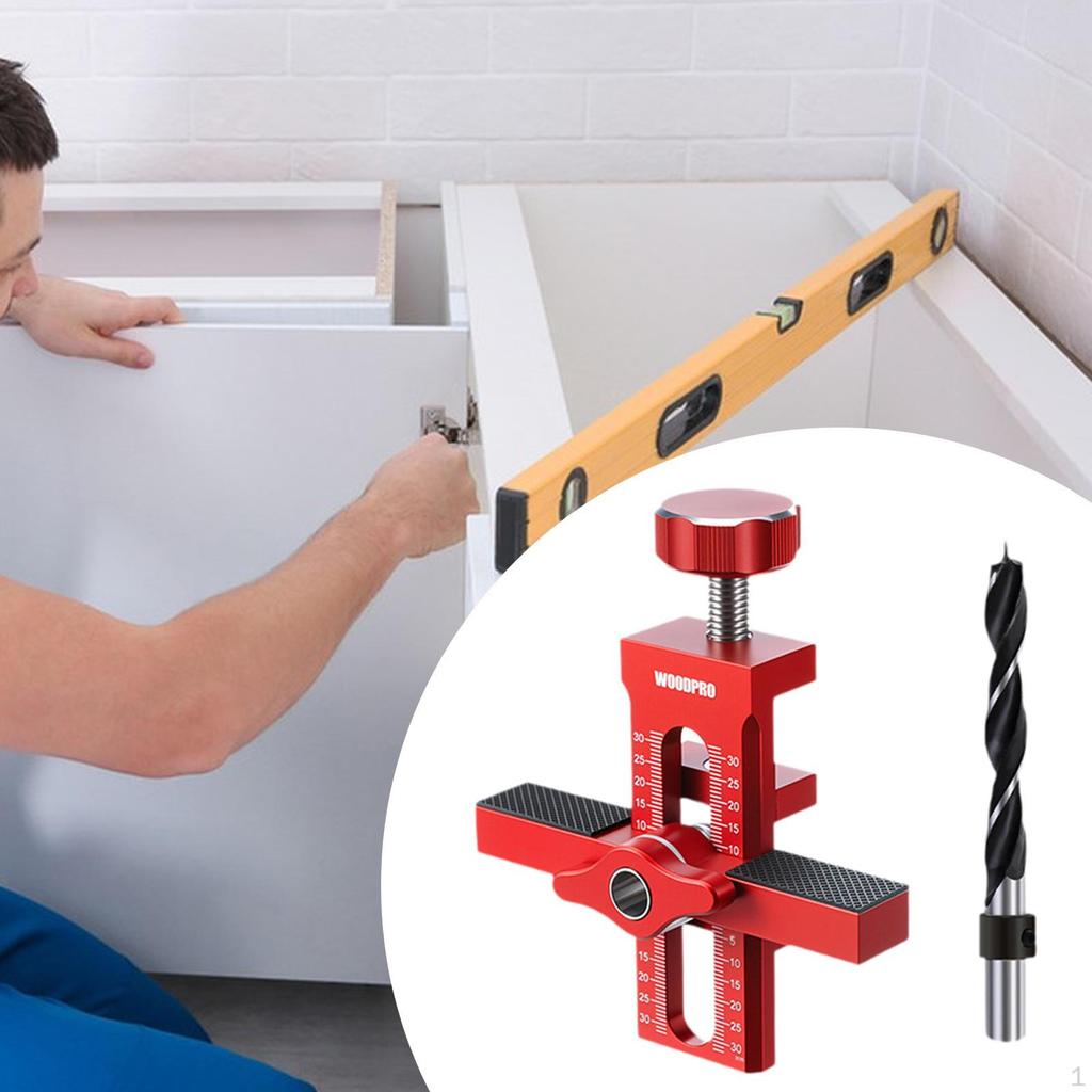 Монтажный инструмент для дверцы шкафа из алюминиевого сплава, простой в использовании, регулируемый по высоте, устойчивый зажим