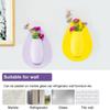 Self Adhesion Silicone Vase Stick on The Wall Flower Container Creative Flower Pot  Offices