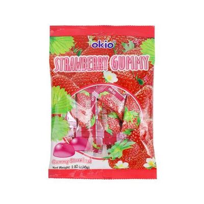 Okio Strawberry Gummies 80 г, корейские закуски