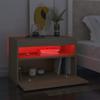 Vidaxl Szafka Nocna Z Led, 2 Szt., Dąb Sonoma, 60X35X40 Cm