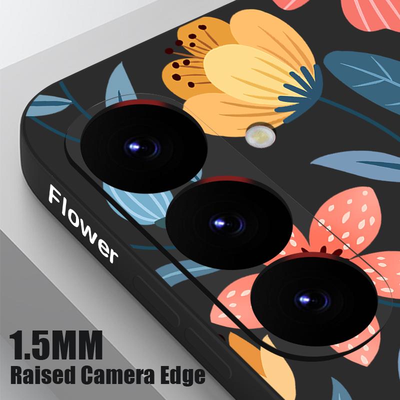Flower Painted Shell For Samsung Galaxy S24 S22 Ultra Plus S23 S21 S20 Fe A52 A53 A54 A34 14 5g A51 A32 A13 4g Slim Shockproof Tpu Hybrid Case Cover