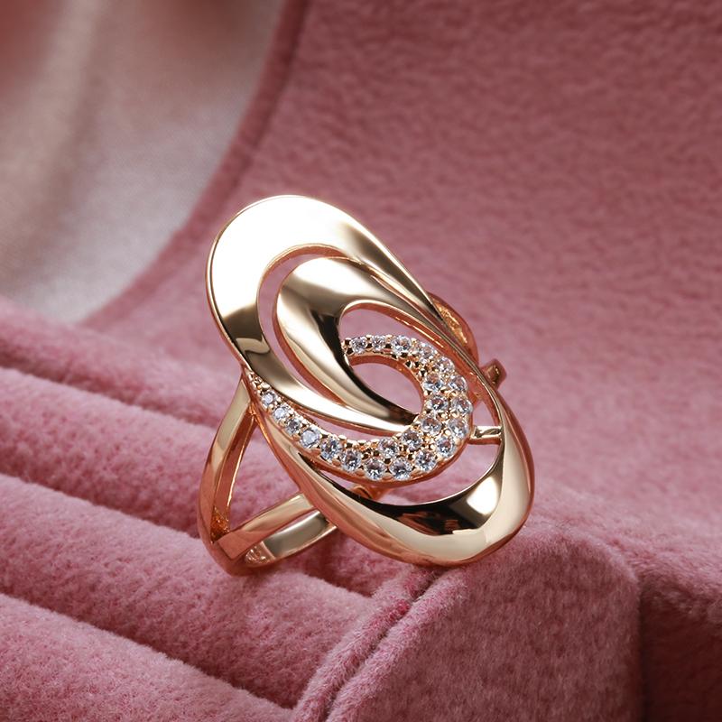 Kinel Rose Gold Color Unusual Rings For Women Minimalist Fashion Jewelry