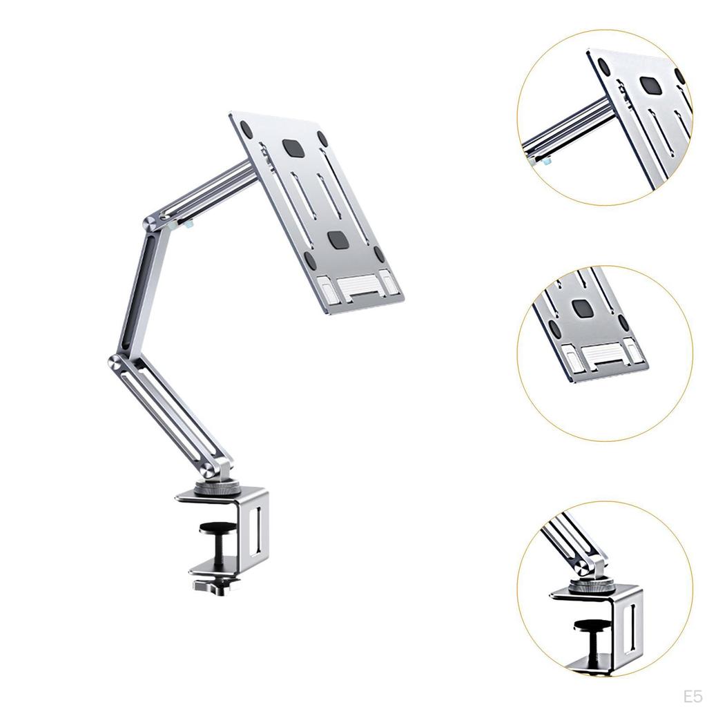 Держатель для ноутбука и планшета, настольное крепление, регулируемый кронштейн с С-образным зажимом, простая установка для изучения кулинарии