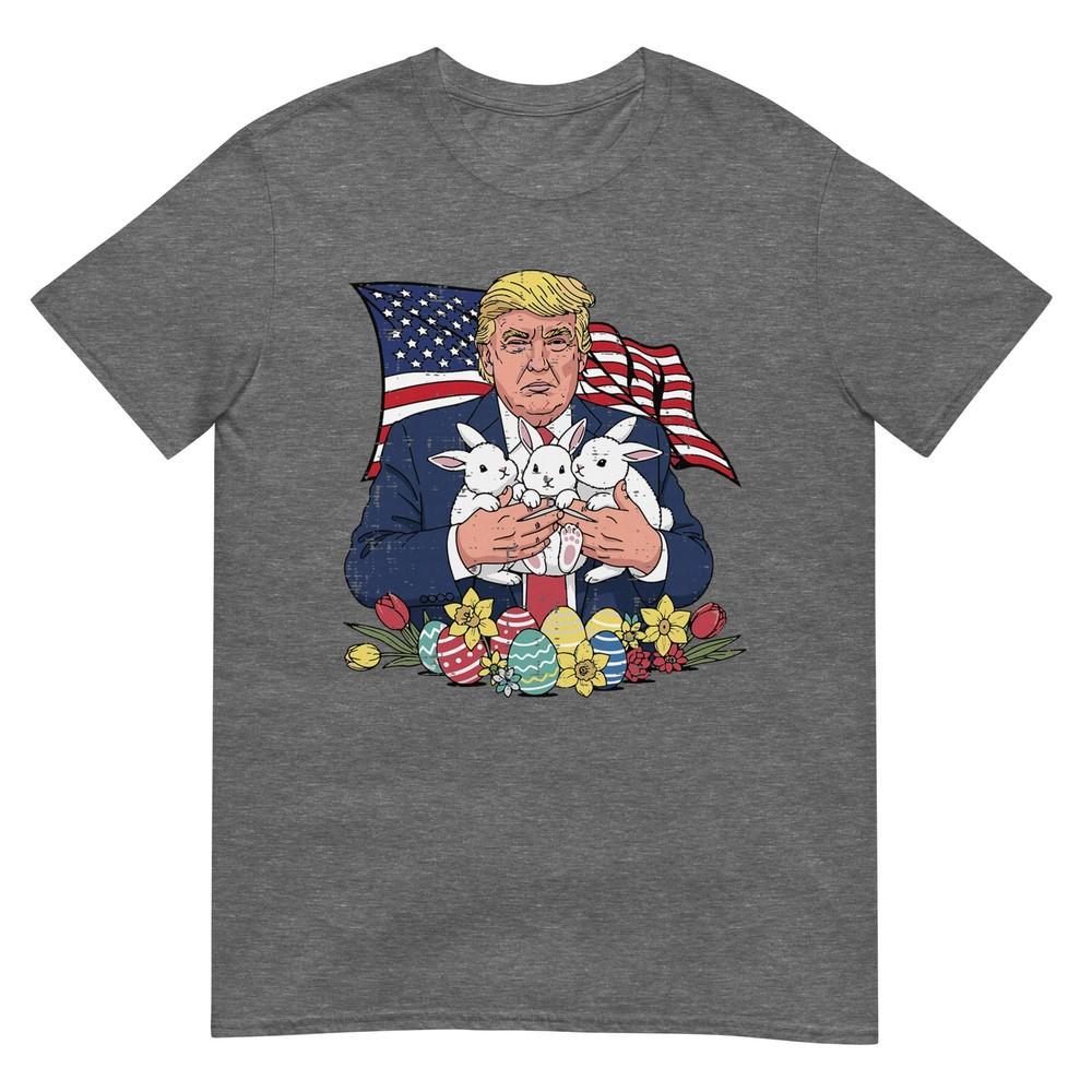Easter Trump Bunnies Eggs Us Flag Patriotic Unisex Unisex Kids TShirt