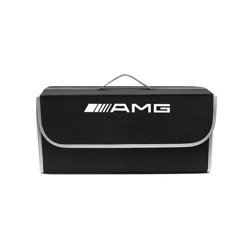 AMG Car Trunk Organizer Box Large Capacity Folding Storage Bag For Mercedes Benz AMG A B C E G W204 C260 E300L A200L GLC300 CLA