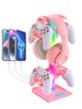VCOM Upgraded Headphone Multifunctional 7 Color Equipped with 2 USB A Ports and 1 USB C Game Controller Storage Space For Easy Headphone Hanger Stand,