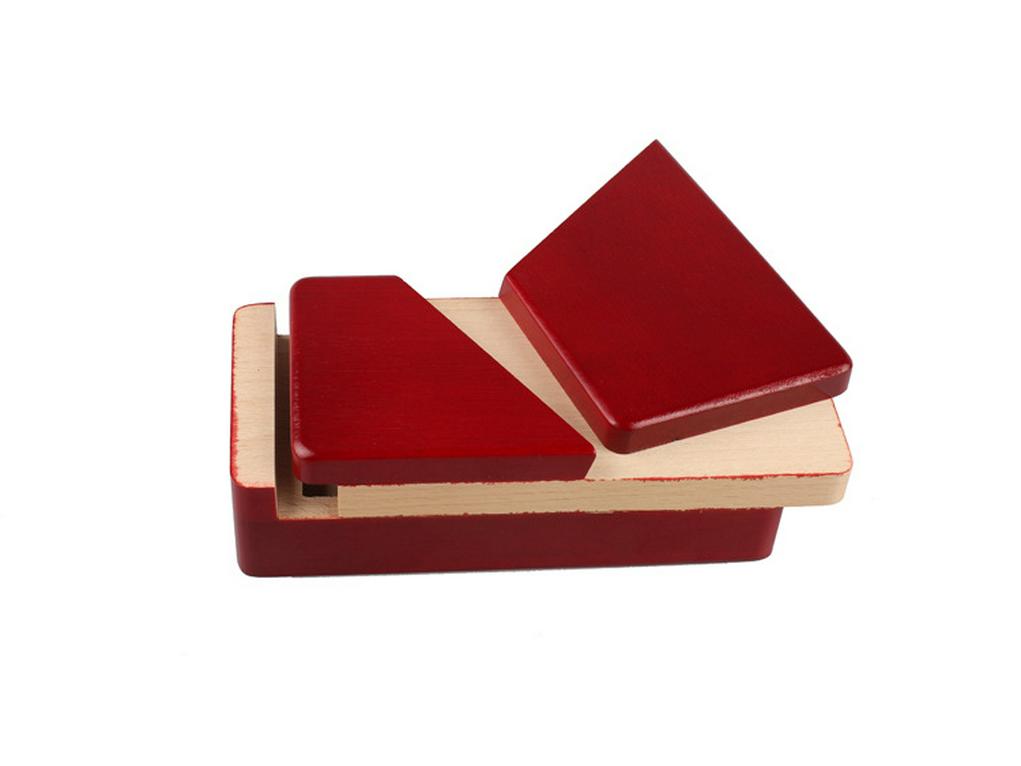 Beech Wood Kongming Lock Treasure Box: Large Educational Toy with Mechanism for Small Gifts