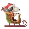 JIM SHORE Snoopy Woodstock in Sleigh 6015038 & <Christmas>